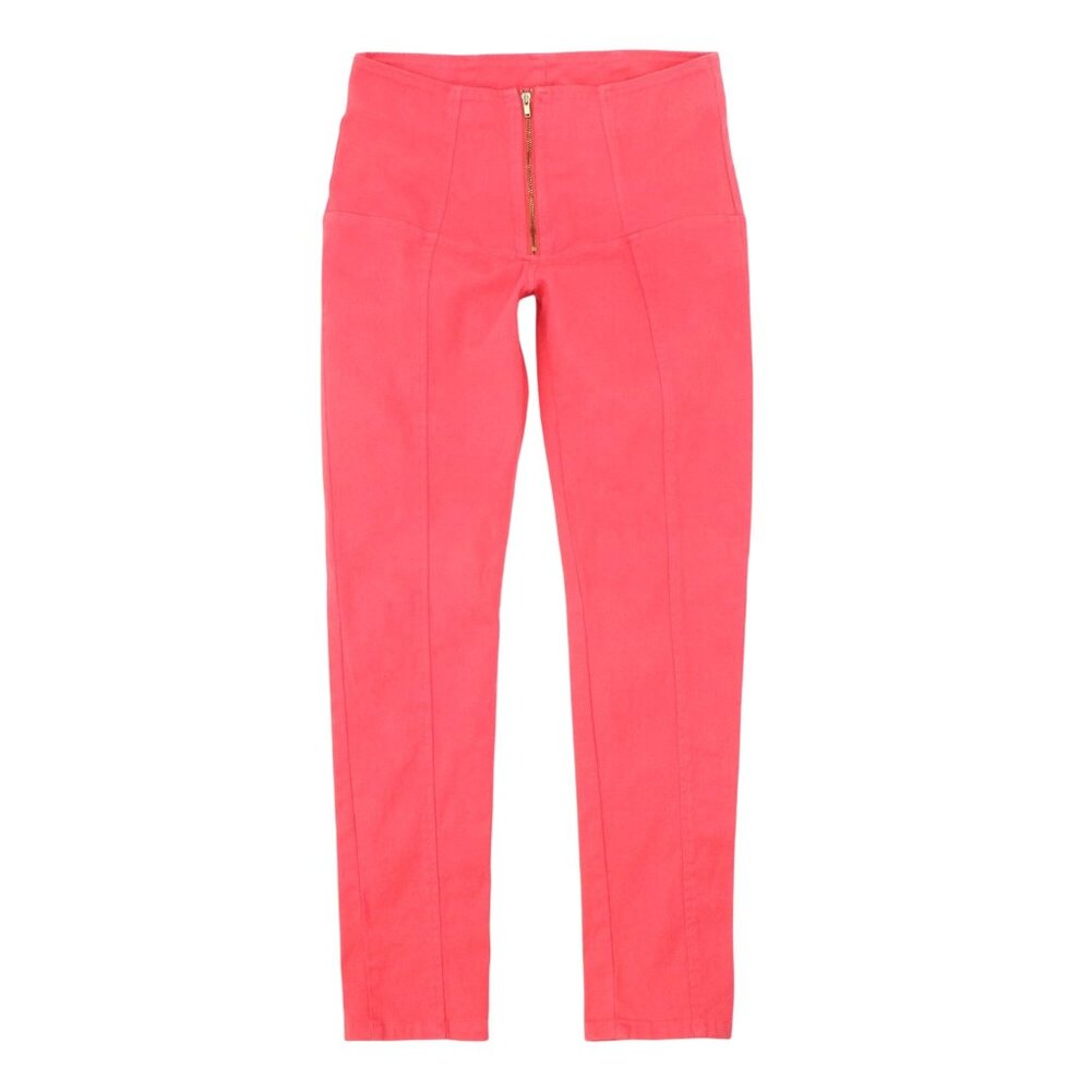 Prairie Underground Girdle Denim Front Zip Pink Stretch Skinny Pants XS